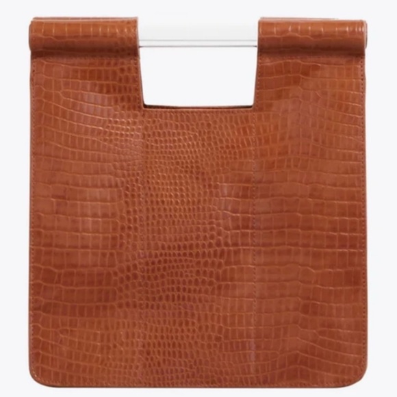 BEIS Handbags - BEIS | NWT - Faux Crocodile Crossbody Bag Clutch in Cognac - Convertible Purse